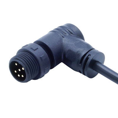 PA66 نوع پیچ کنتاکتور ضد آب M12 آرنج سر برای قدرت الکتریکی IP68