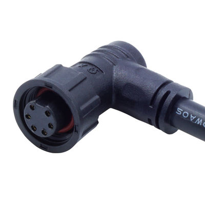 PA66 نوع پیچ کنتاکتور ضد آب M12 آرنج سر برای قدرت الکتریکی IP68