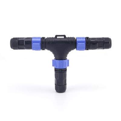 Factory Price IP67 High Voltage M25 Outdoor LED Plug Slef-locking T Type Tee Waterproof Cable Connector