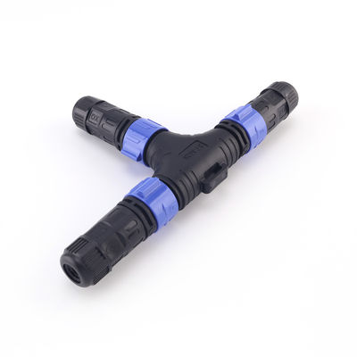 Factory Price IP67 High Voltage M25 Outdoor LED Plug Slef-locking T Type Tee Waterproof Cable Connector